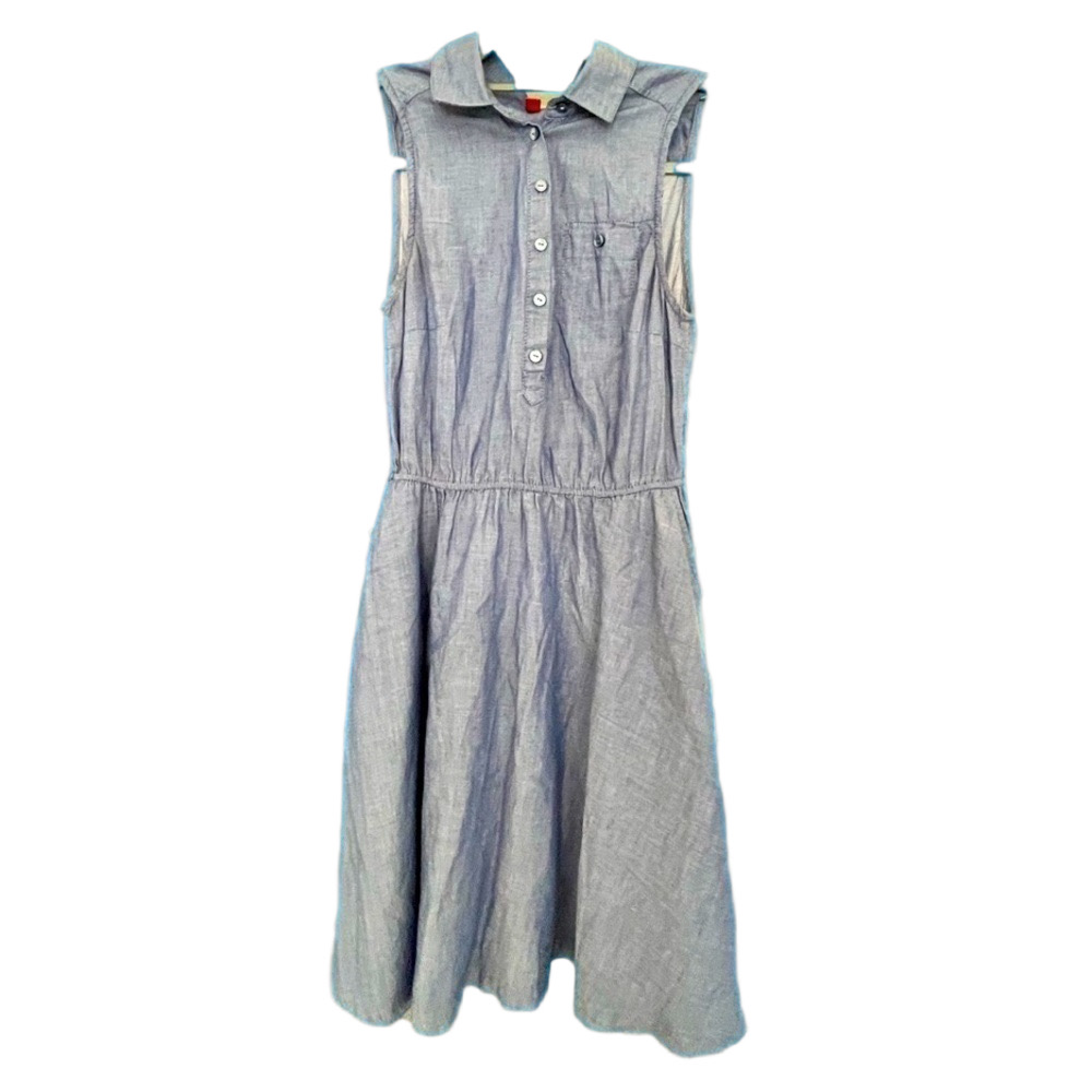 🇺🇸 H&M Divided sleeveless chambray denim look dress